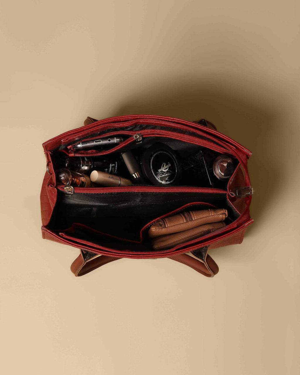 Vintage Crocodile Bag ( Red Wine)